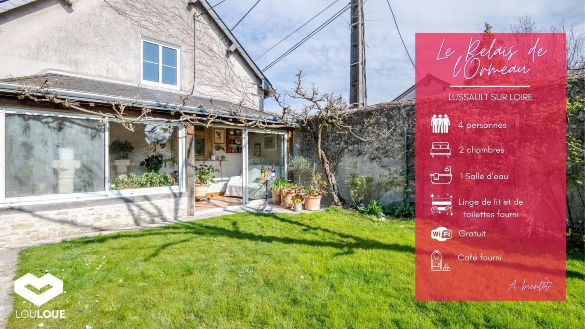 Le Relais De L'Ormeau - Charmant Gite Pour 4 Pers. Lussault-sur-Loire Exterior photo